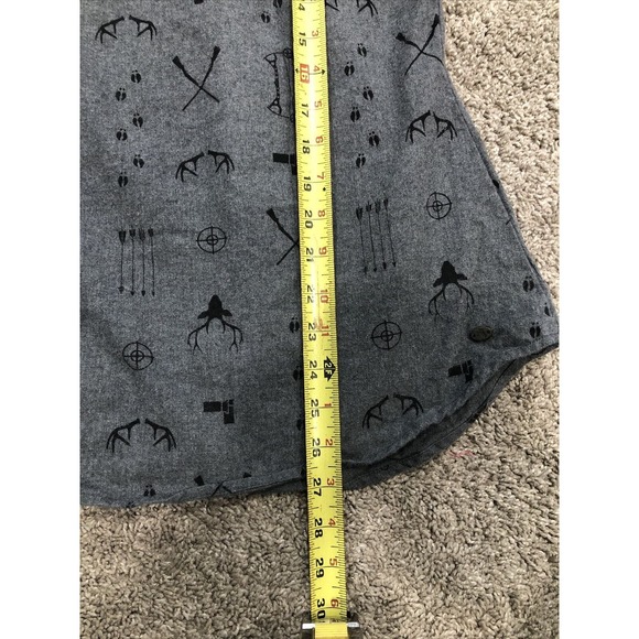 Legendary White Tails Women's Long Sleeve Flannel Tunic Top Gray XS - Picture 16 of 16